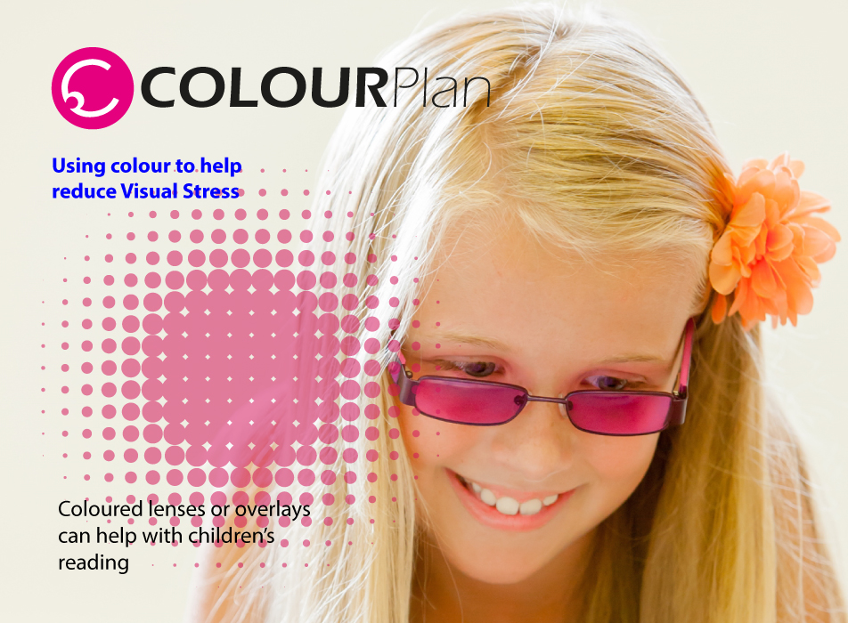 Girl wears coloured glasses