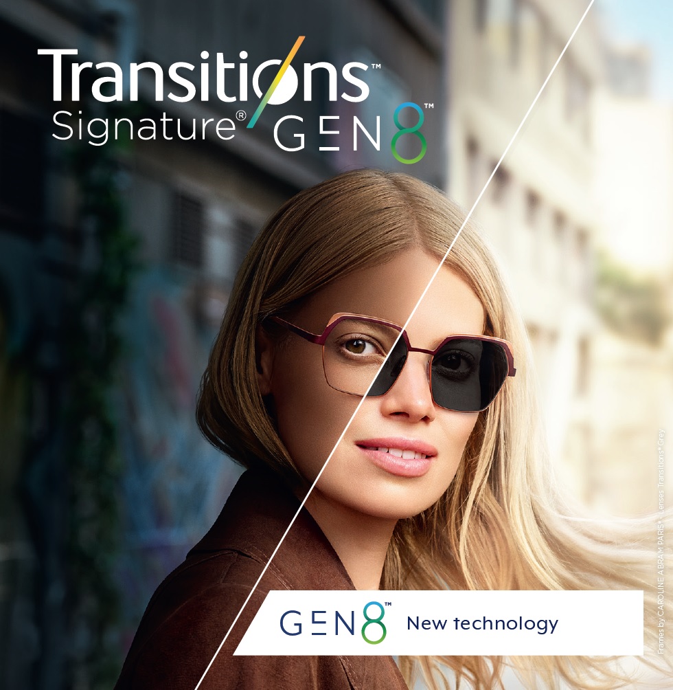 Transitions Gen 8 - Available at Benjamin Opticians